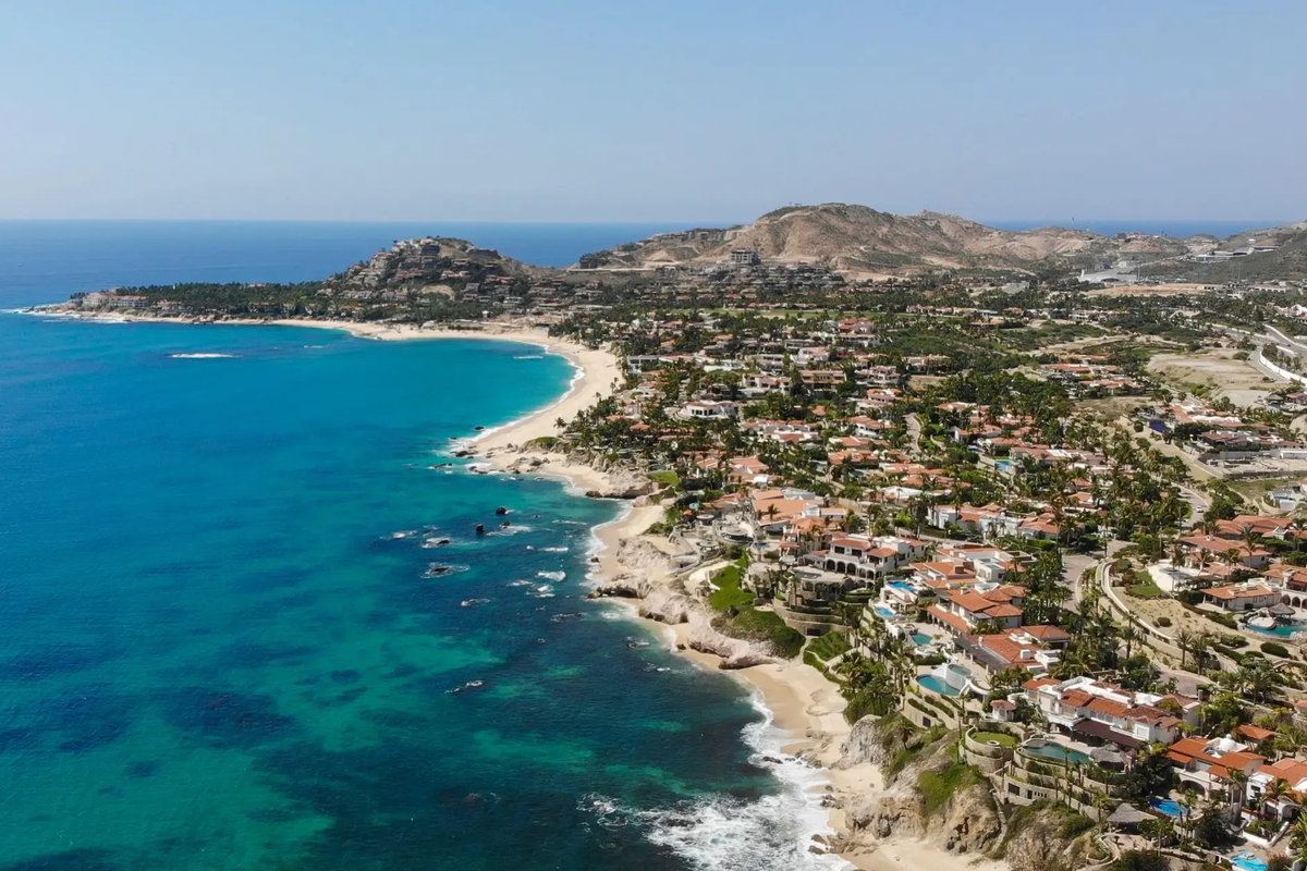 Aerial view of the Los Cabos coastline